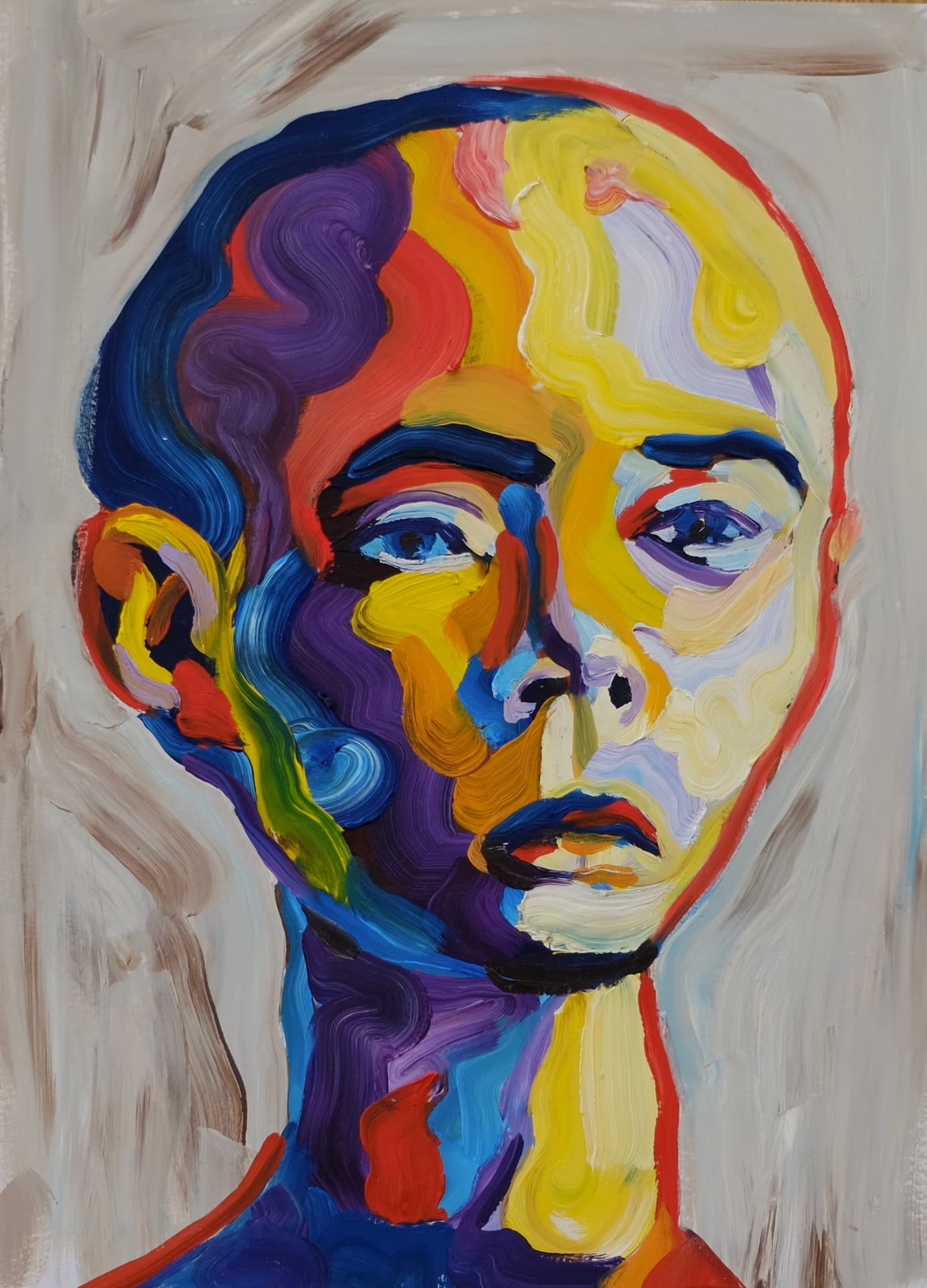 Paper Portrait — oil painting